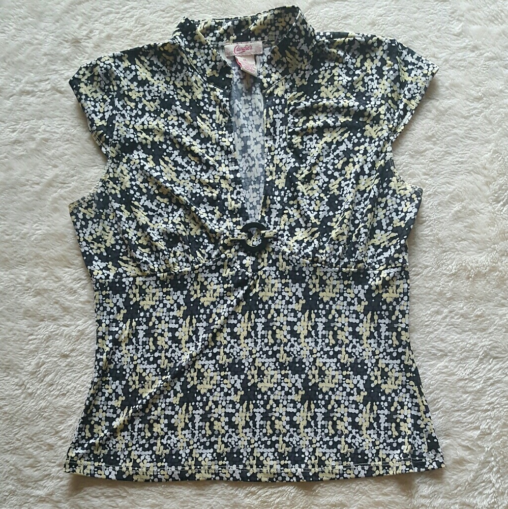 Candie's collared graphic top