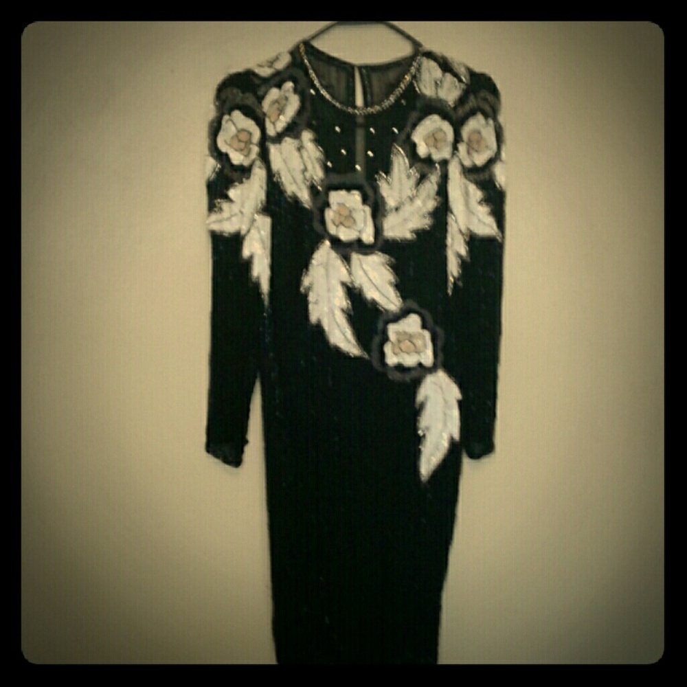 Beaded evening dress