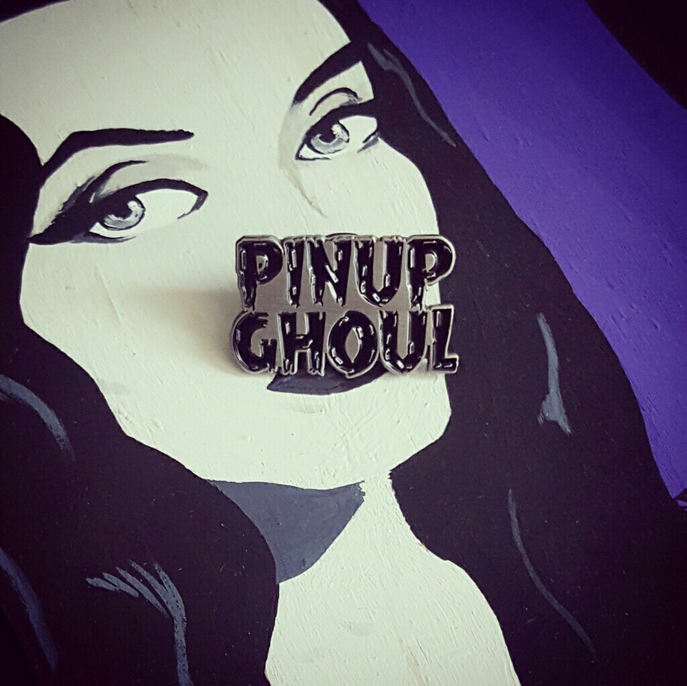 Pinup Ghoul Lapel Pin Button Goth Gothic Punk