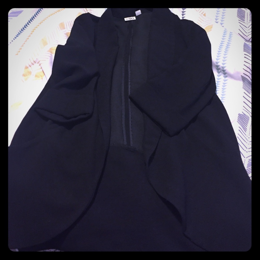 Long in the back light blazer with pockets