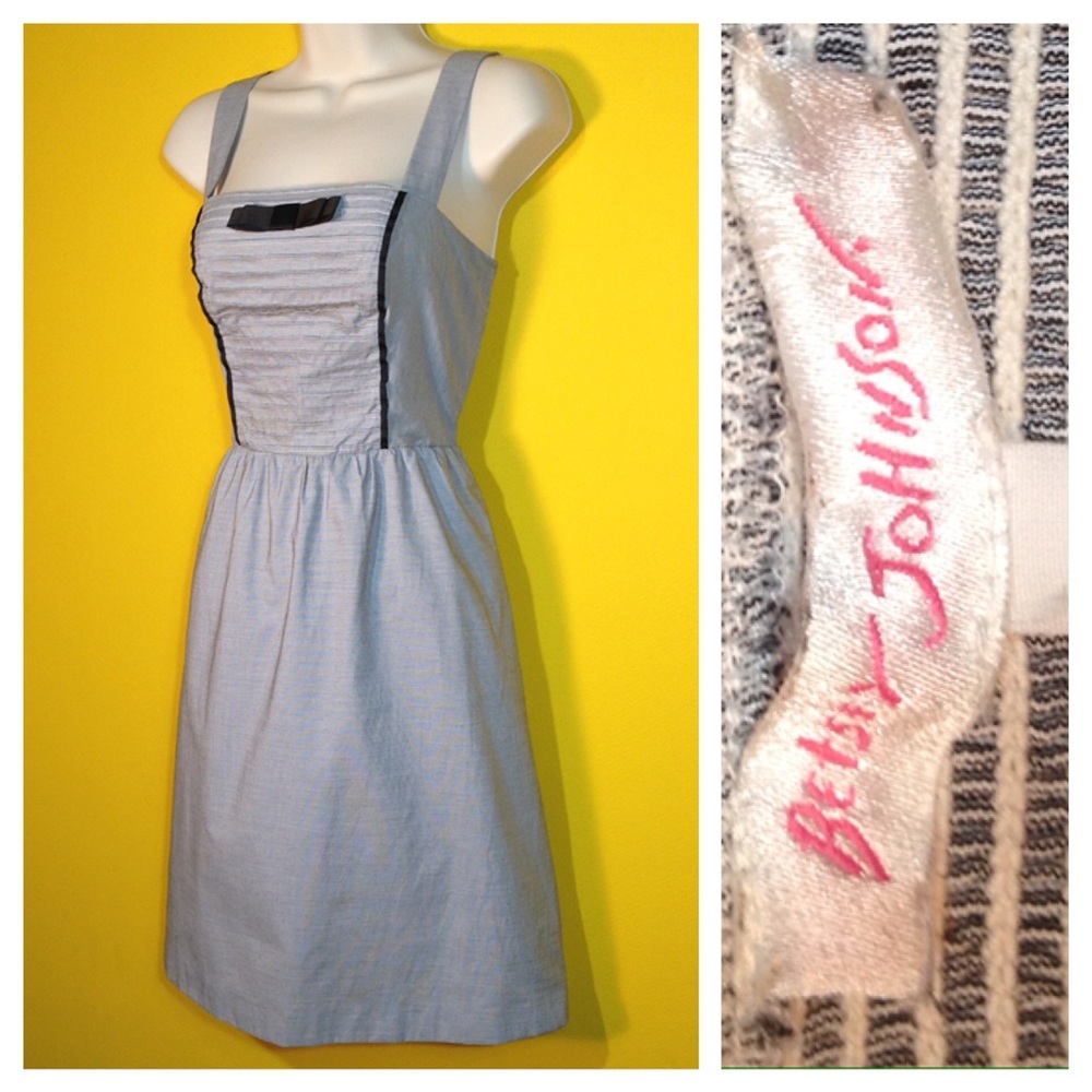 Betsey Johnson tuxedo Dress w pockets, Size 4 / S