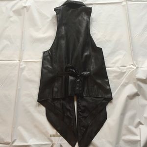 bebe leather vest