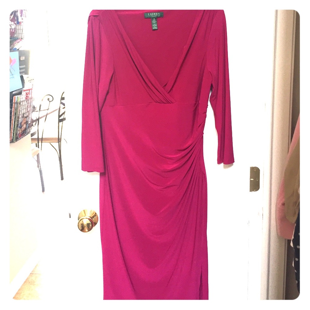 Raspberry Pink, Lauren Ralph Lauren Dress, Sz:12