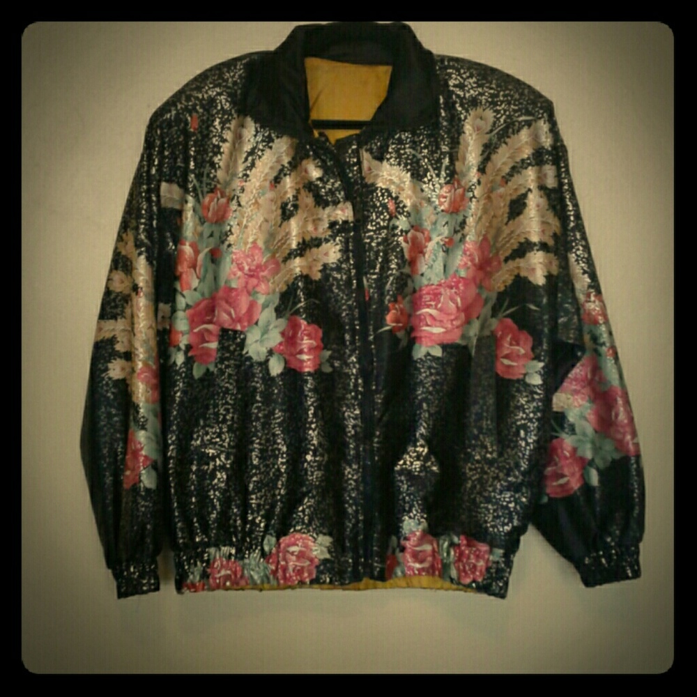 Floral bomber jacket