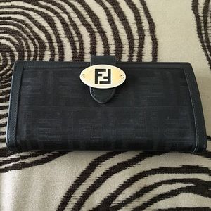 Authentic Black Fendi Wallet