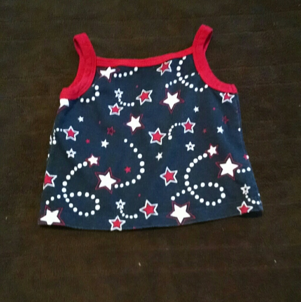 Infant Kid Connection Red/Navy Tank Top