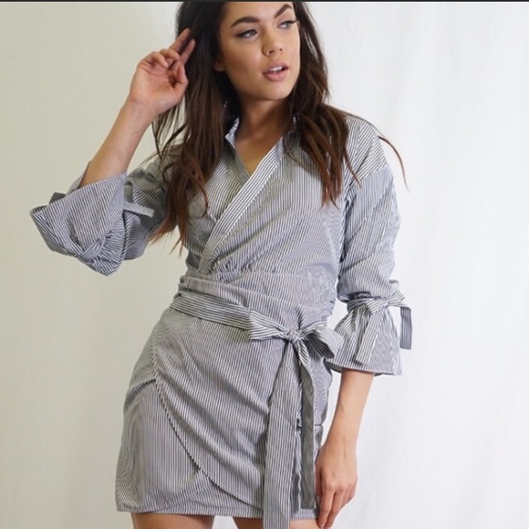 kimono wrap mini dress