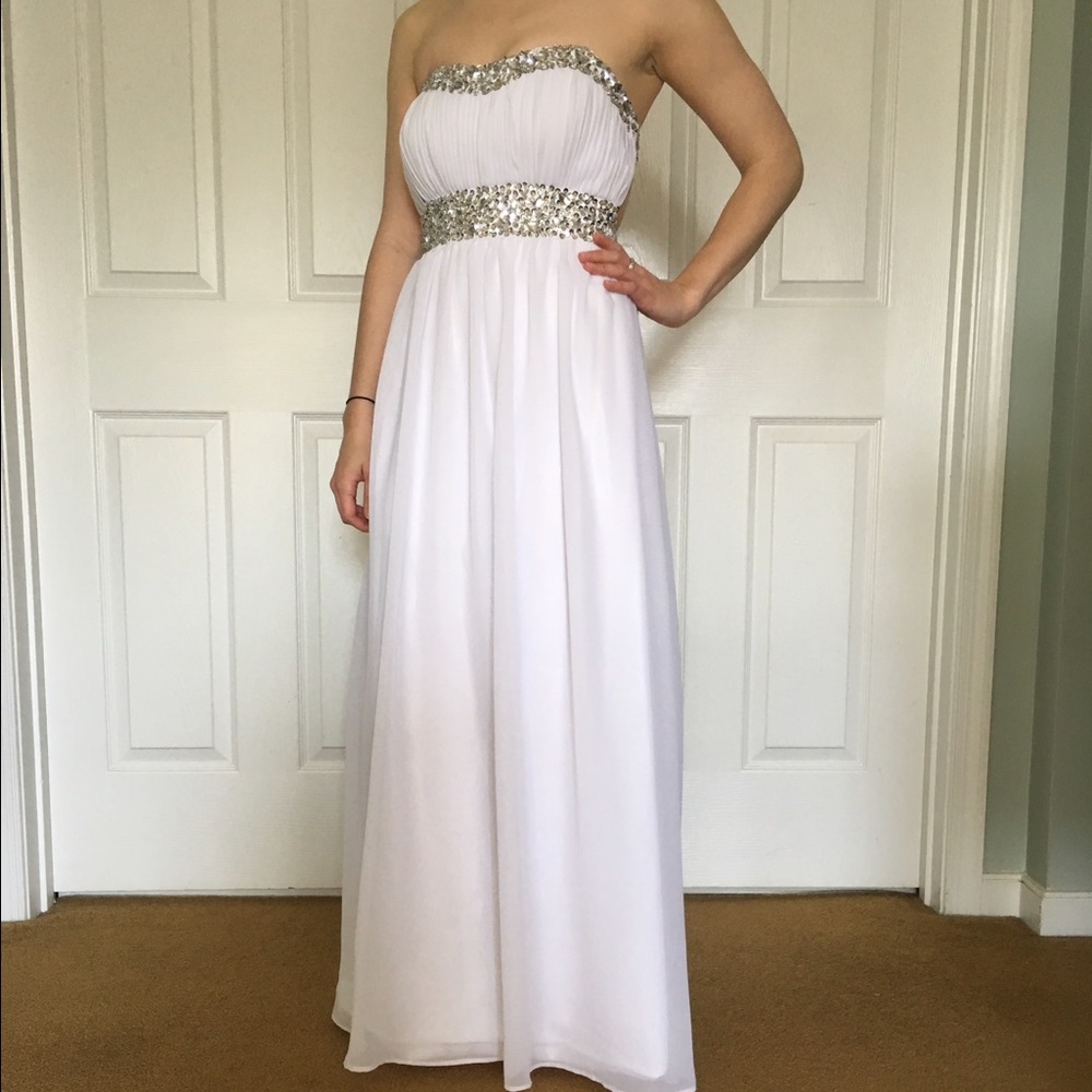 White prom dress