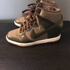 Olive Green Nike Sky Hi Dunks