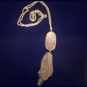 Kendra Scott- Light Pink Necklace w/ gold tassel