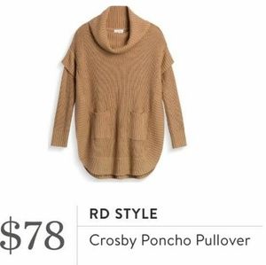Cozy RD Style tan poncho NWT