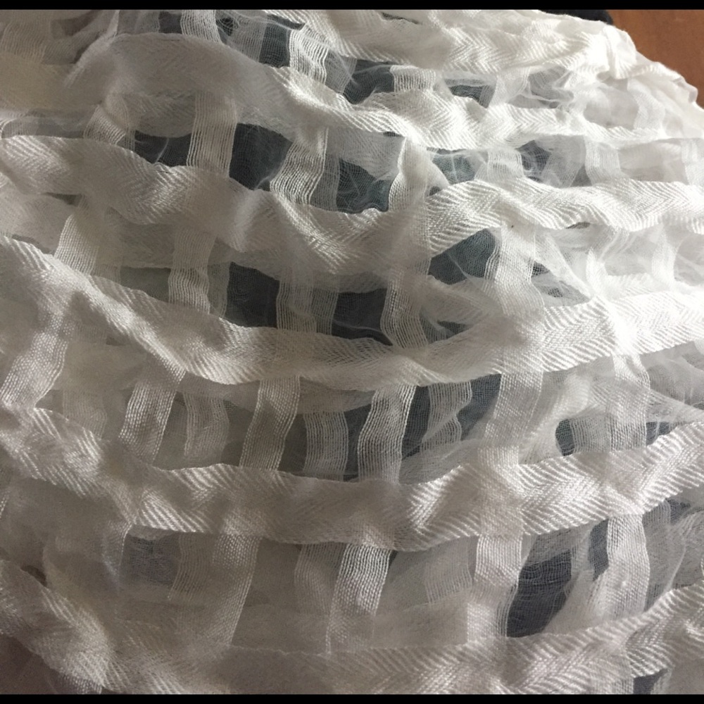 Black & White Patterned Infinity Scarf