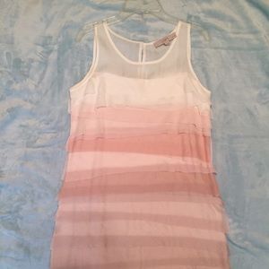 Loft sleeveless ruffled dress