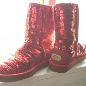 Red Sequin Uggs