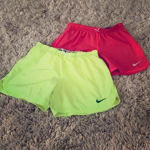 2 pair Nike dri-fit shorts