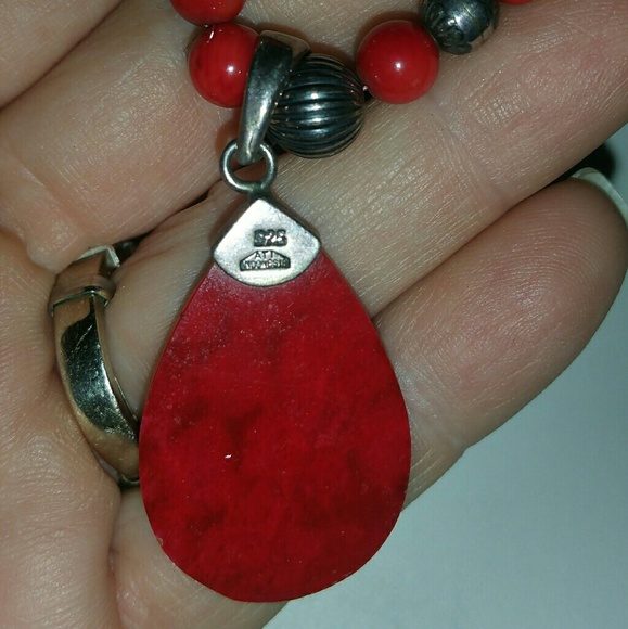 Coral Sterling Carolyn Pollack+3 pc set - Picture 2 of 4