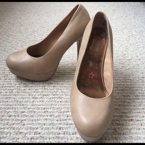 Brash Nude Platform Heels