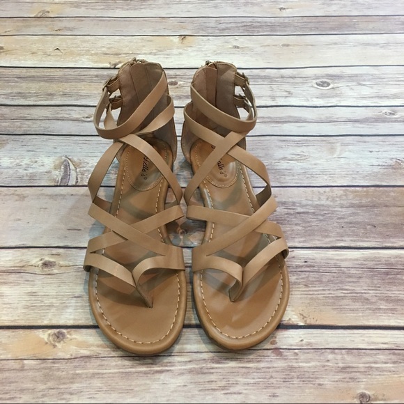 Beige Strappy Sandals - Picture 2 of 4