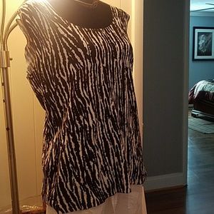SALE - JONES OF NY  animal print  TANK TOP 3X