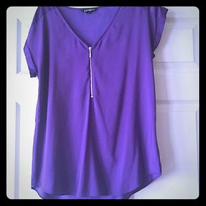Express Purple Shirt with zipper. Super cute!!