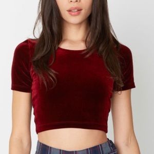 AA Velvet Crop Top