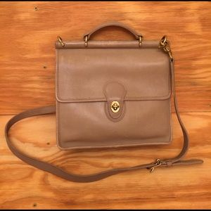 Vintage COACH Nude / Beige Willis Crossbody Bag