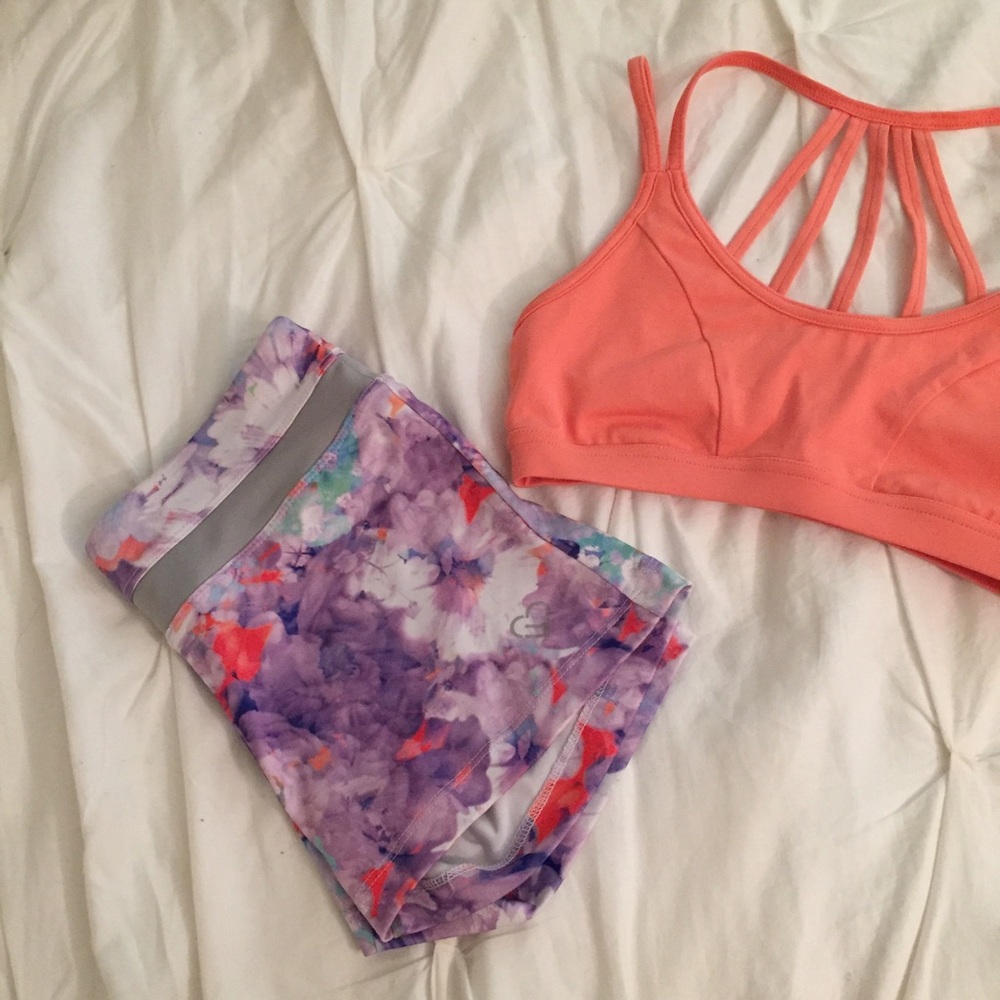 Floral Print Workout/Activewear Shorts