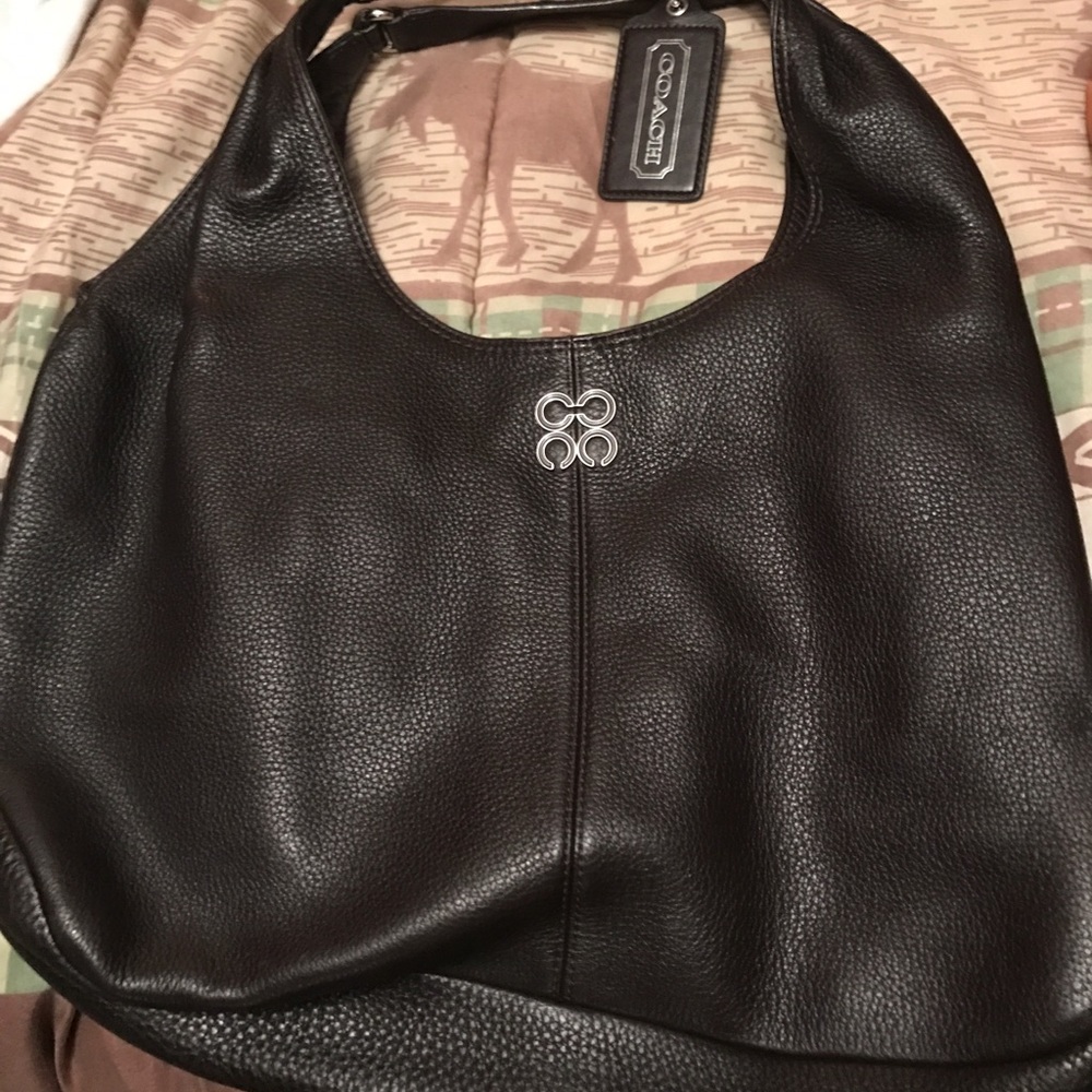 Dark brown coach purse