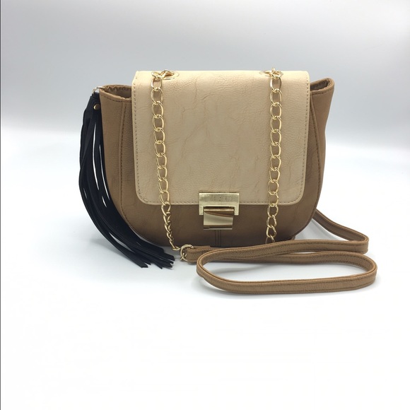 Handbags - Tassel and Chain Crossbody
