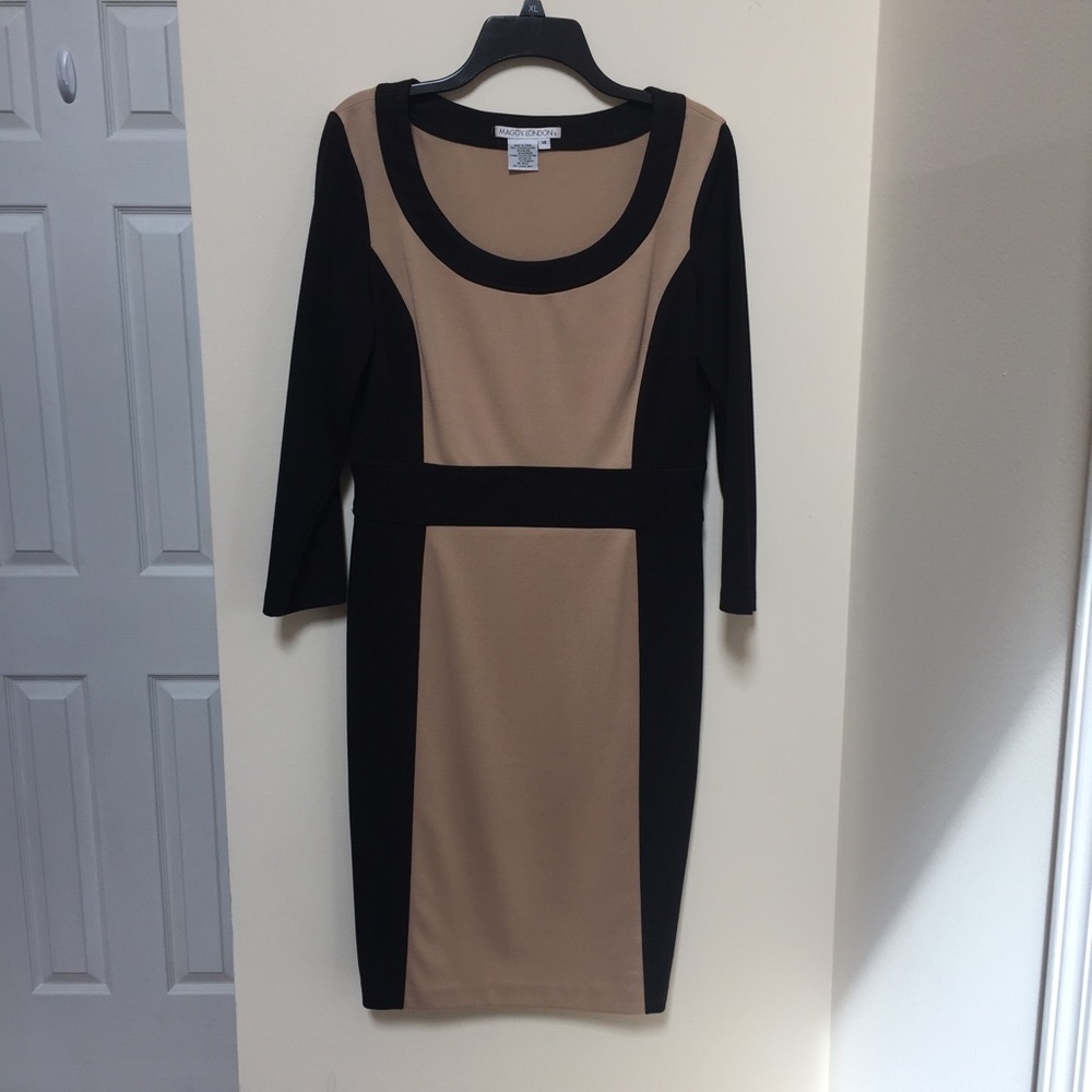 Black and Tan Maggy London Dress, Sz: 14