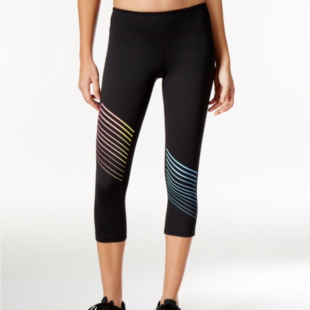 Ideology black leggings with rainbow detail🌈