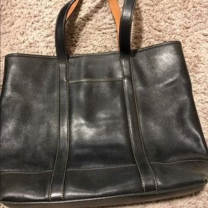 Dark brown coach tote