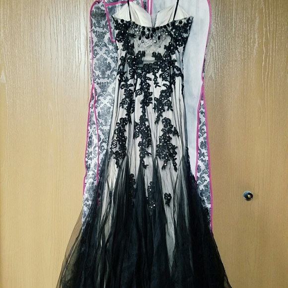 Black/Nude Masquerade Gown - Dress - Picture 1 of 6