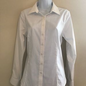 Ellen Tracy White Button down dress shirt