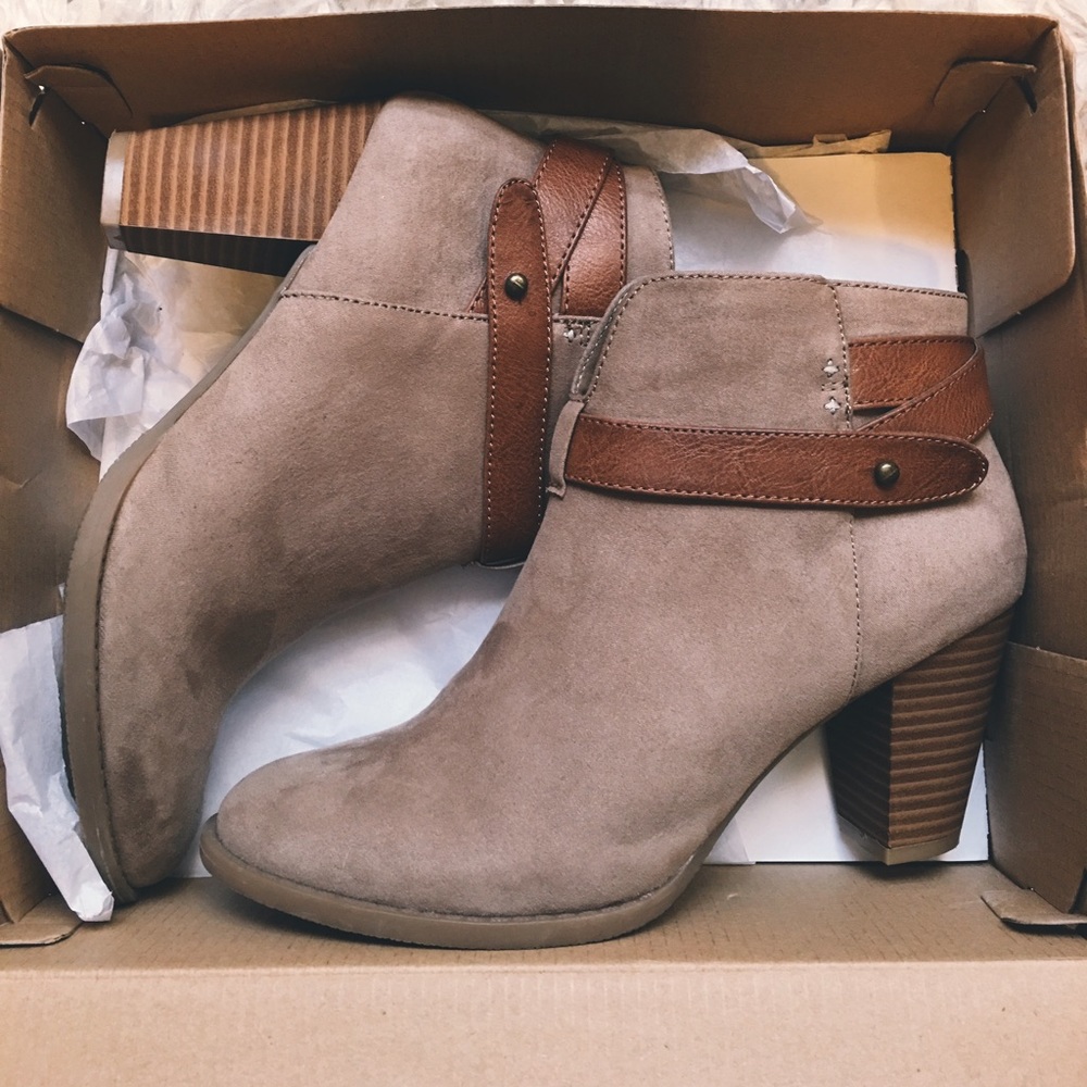 Taupe booties