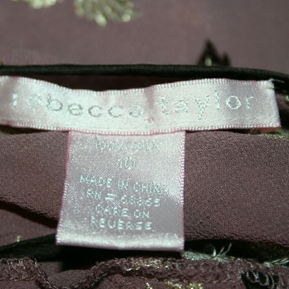 ■SOLD■ Rebecca Taylor Mauve Embroidered Slip Dress - Picture 5 of 6