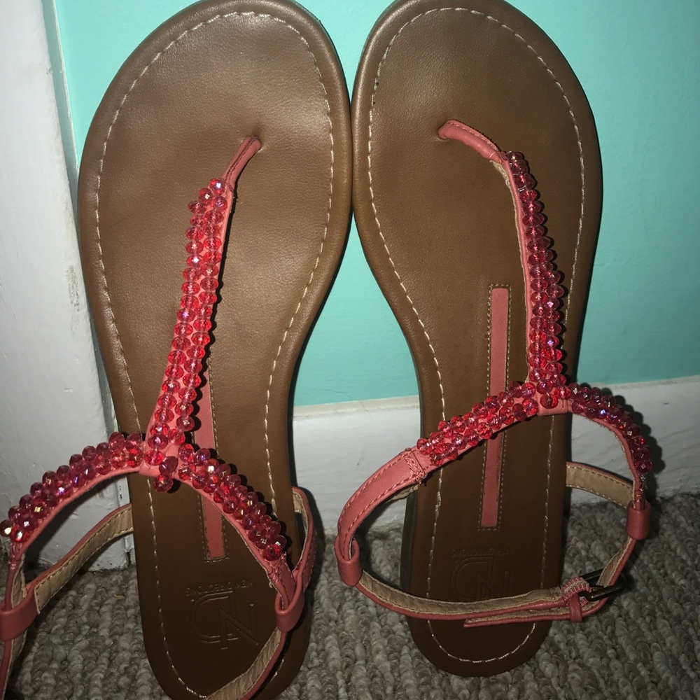 Coral sandals