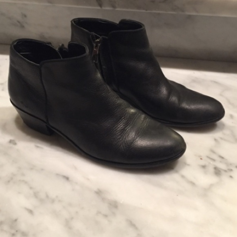 Sam Edelman Black Leather Booties
