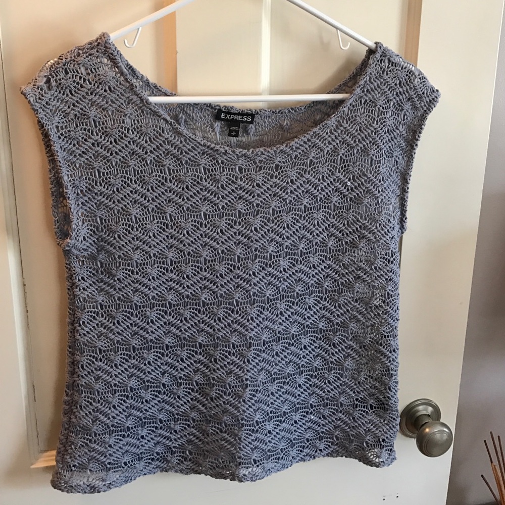 Express Crochet Knit Top - Picture 2 of 3