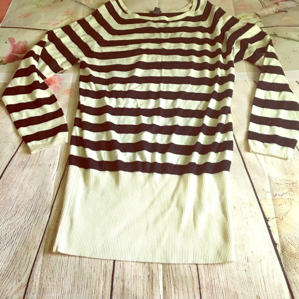 Long striped sweater