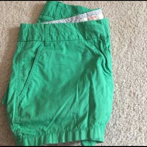 Green j.crew shorts