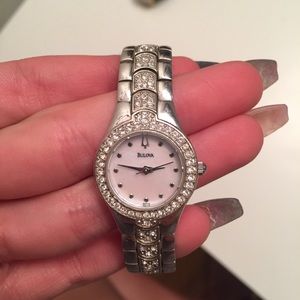 silver bulova watch