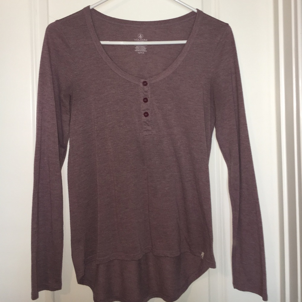 Volcom scoopneck Henley tee