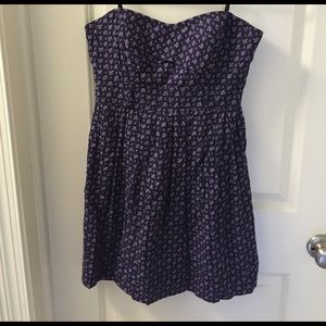 Navy blue floral dress