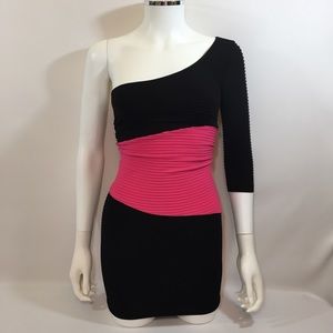 bebe One Shoulder Dress