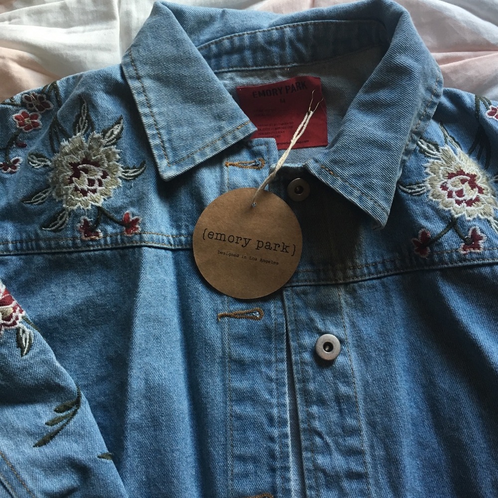 Embroidered denim jacket! Never been worn!