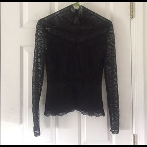 Black lace Bebe top