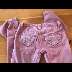 Antik Denim distressed boot cut embellished 31"