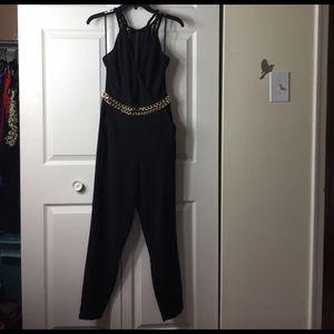 Harper chain trim jumpsuit from bebe