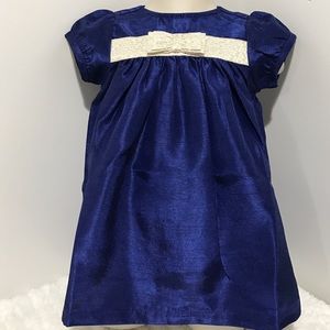 🎉HP🎉 🆕 6-12 months Blue & Gold Holiday Dress